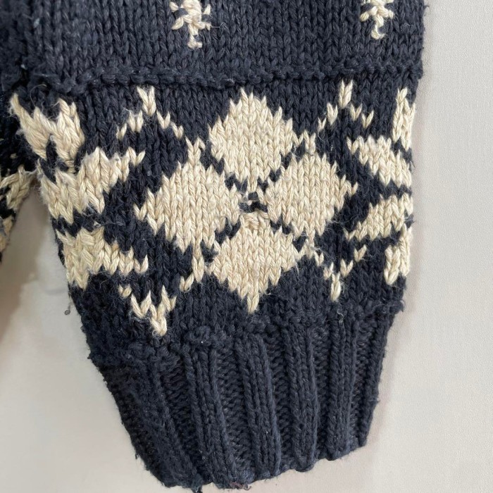 LAUREN Ralph Lauren half button Nordic knit size M 配送C ラルフローレン　ハーフボタン　ノルディック　ニット　リネン混 | Vintage.City 빈티지숍, 빈티지 코디 정보