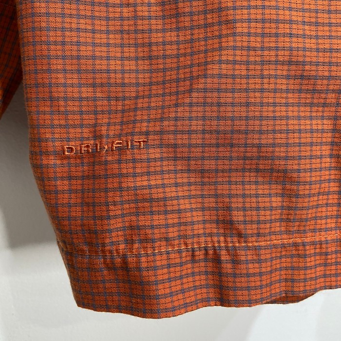 NIKEACG ナイキ　チェック柄長袖シャツ　ビッグサイズ　オレンジ　XXL | Vintage.City 古着屋、古着コーデ情報を発信