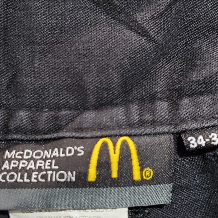 McDonalds apparel collection マクドナルドアパレルコレクション ワークパンツ 古着 work pants 黒 | Vintage.City 古着屋、古着コーデ情報を発信