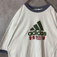 adidas 90's usa製 big logo ringer t-shirt size XL 配送A ビッグロゴ　リンガーTシャツ　90's | Vintage.City 古着屋、古着コーデ情報を発信