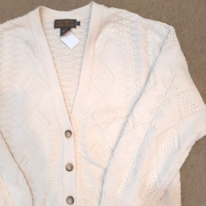 80s Eddie Bauer cotton knit cardigan(made in USA) | Vintage.City 빈티지숍, 빈티지 코디 정보