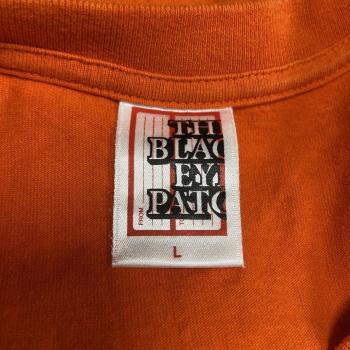 Black Eye Patch -広告の品- T-shirt size L 配送A ブラックアイパッチ　ラベルロゴTシャツ　橙 | Vintage.City 빈티지숍, 빈티지 코디 정보