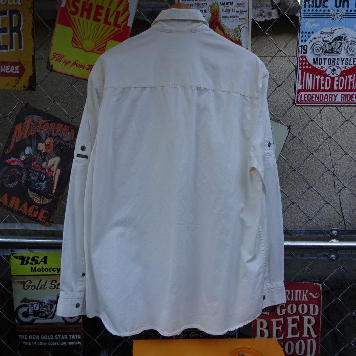 カルバンクライン ワークシャツ XL ホワイト 胸ポケット ボタンダウン 長袖 9721 | Vintage.City 古着屋、古着コーデ情報を発信
