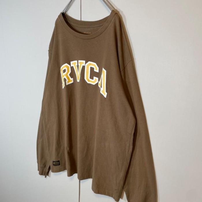 RVCA big logo long sleeve T-shirt size L 配送C ルーカ　ロンT ビッグロゴ　ブラウン | Vintage.City Vintage Shops, Vintage Fashion Trends