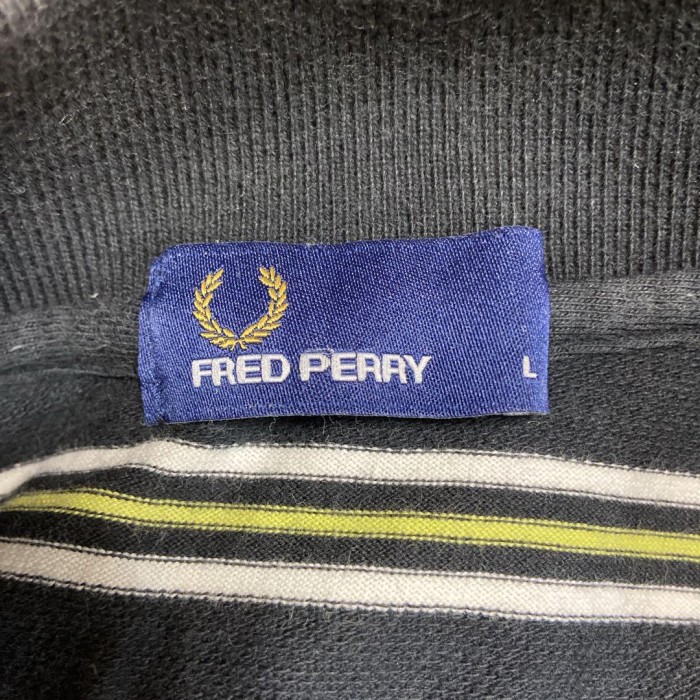 FRED PERRY border polo shirt size L  フレッドペリー　ワンポイント刺繍ロゴ　ボーダー | Vintage.City 빈티지숍, 빈티지 코디 정보