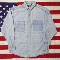 90's Eddie Bauer(エディバウアー)  Denim shirt Chambray shirt デニムシャツ シャンブレー風 | Vintage.City 古着屋、古着コーデ情報を発信