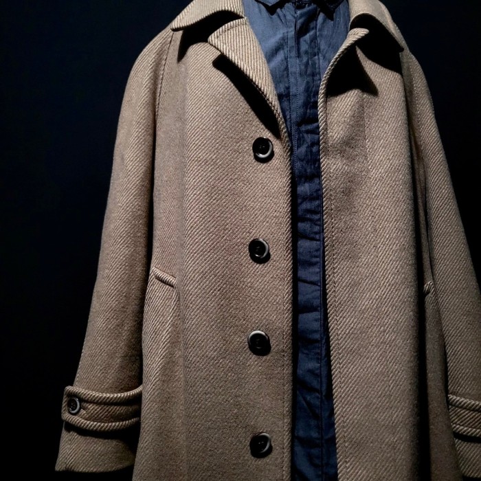 Vintage Pierre Cardin Wool Balmacaan Coat 80's バルマカーンコート ピエールカルダン | Vintage.City 古着屋、古着コーデ情報を発信