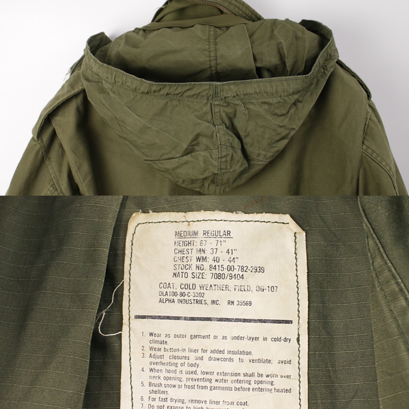 M-65 フィールドジャケット MR サード 米軍 80年 実物 ミリタリー