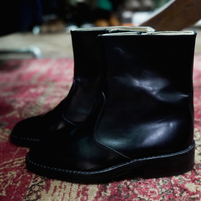 90’s Italian Carabinieri Side Zipper Leather Boots Made in Italy【DEADSTOCK】 | Vintage.City 빈티지숍, 빈티지 코디 정보