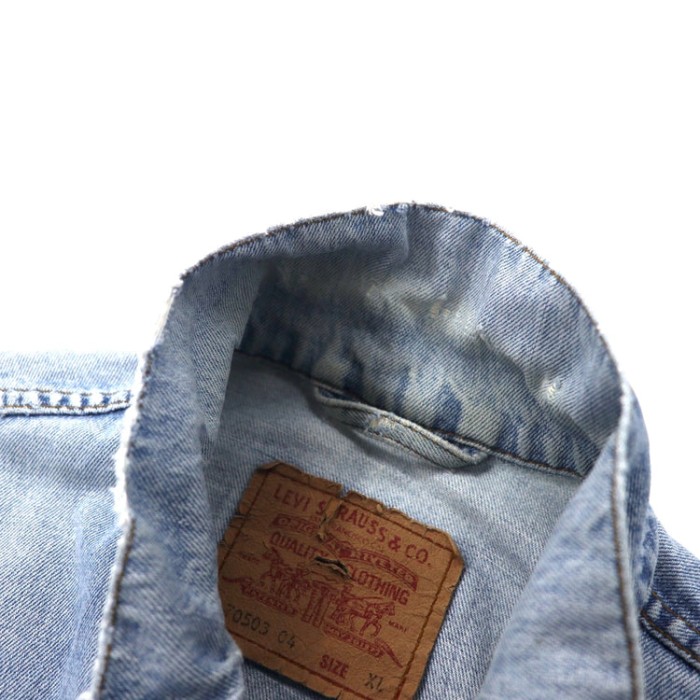 Levi's 90年代 ユーロリーバイス デニムジャケット Gジャン XL ブルー アイスウォッシュ コットン 70503 04 | Vintage.City 古着屋、古着コーデ情報を発信