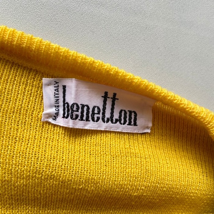 benetton | yellow knit shirt【Italy】 | Vintage.City 古着屋、古着コーデ情報を発信