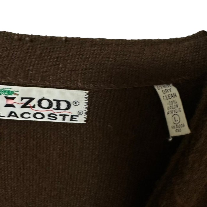 IZOD LACOSTE ラコステ カーディガン L 刺繍 糸巻きタグ 70s | Vintage.City 古着屋、古着コーデ情報を発信
