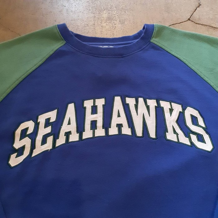 90s STARTER NFL seahawks raglan embroidery sweat | Vintage.City 古着屋、古着コーデ情報を発信