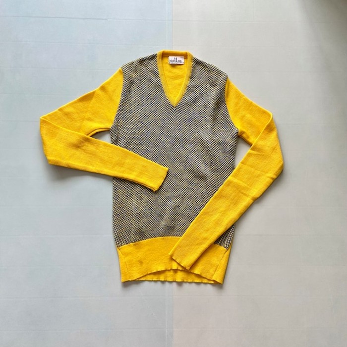 benetton | yellow knit shirt【Italy】 | Vintage.City 빈티지숍, 빈티지 코디 정보