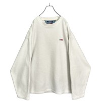 90s TOMMY JEANS crewneck White fleece pullover | Vintage.City 빈티지숍, 빈티지 코디 정보