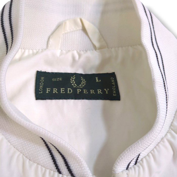 [002]フレッドペリー FRED PERRY ナイロンブルゾン ホワイト L | Vintage.City 古着屋、古着コーデ情報を発信