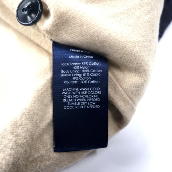 Polo by Ralph Lauren リブライン スタジャン ボタスタ バーシティジャケット S ネイビー コットン ナイロン P.R.L.S.C 1938-9 | Vintage.City 古着屋、古着コーデ情報を発信