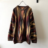 90-00's Euro 3D Knit Sweater (made in Italy) | Vintage.City 古着屋、古着コーデ情報を発信