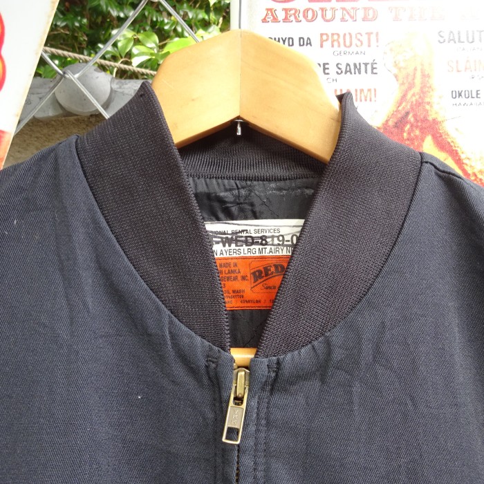 レッドキャップ ワークジャケット L ブラック フルジップ ノーカラー シンプル 9777 | Vintage.City 古着屋、古着コーデ情報を発信