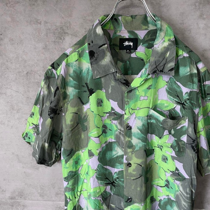 STUSSY botanical aloha rayon shirt size M 配送B　ステューシー　アロハ　ボタニカル　総柄　レーヨンシャツ | Vintage.City Vintage Shops, Vintage Fashion Trends