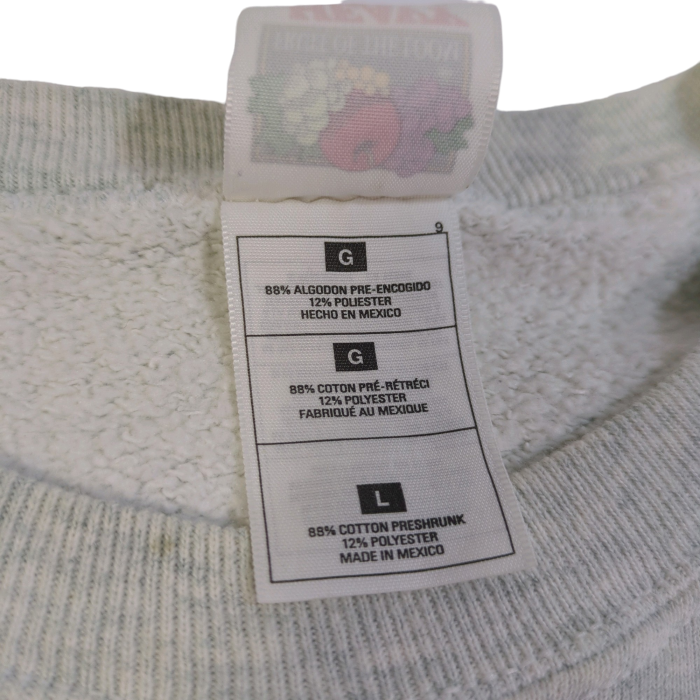 [115] フルーツオブザルーム 刺繍プリント スウェットトレーナー グレー L | Vintage.City 古着屋、古着コーデ情報を発信
