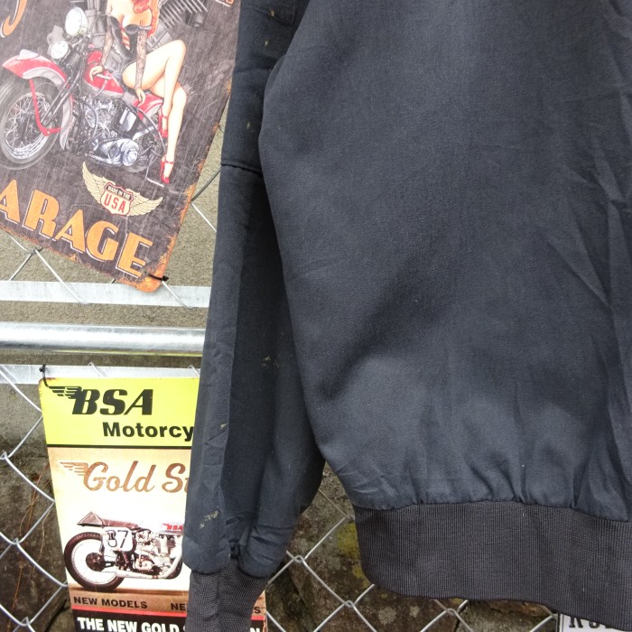 レッドキャップ ワークジャケット L ブラック フルジップ ノーカラー シンプル 9777 | Vintage.City 古着屋、古着コーデ情報を発信