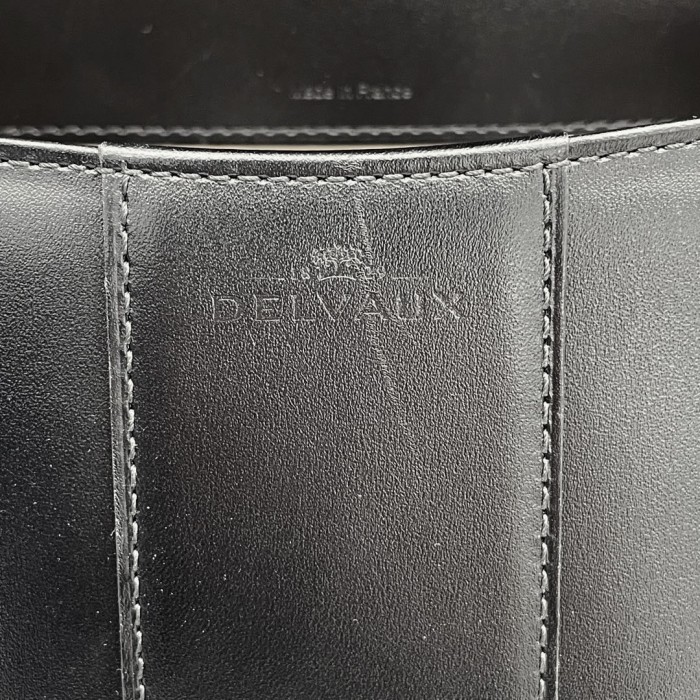 DELVAUX デルヴォー 2WAYハンドバッグ ブリヨンミニ ボックスカーフ ブラック ガンメタ金具 | Vintage.City 古着屋、古着コーデ情報を発信