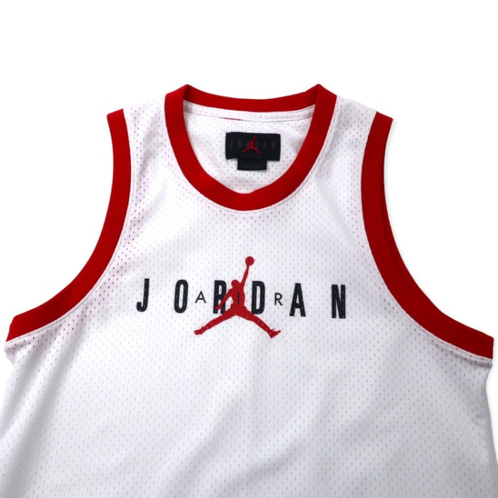 JORDAN BRAND ( NIKE ) ゲームシャツ タンクトップ S ホワイト ポリエステル メッシュ ジャンプマン ロゴプリント AS M J JM SPRT DNA TANK CJ6152-100 | Vintage.City 古着屋、古着コーデ情報を発信