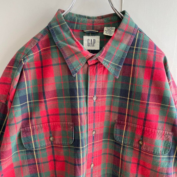 OLD GAP 90's  block cehek shirt size XL 配送C　オールドギャップ　チェック　オーバーサイズ　マルチカラー | Vintage.City 古着屋、古着コーデ情報を発信