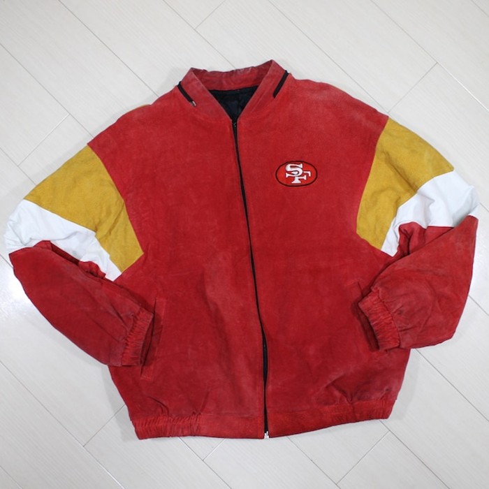 NFL San Francisco 49ers Suede Leather Varsity Jacket | Vintage.City 古着屋、古着コーデ情報を発信