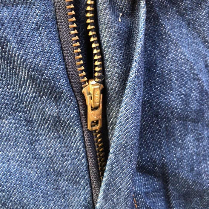 濃紺 70s sears JTF Jeans That Fit デニム ベイカー パンツ 真っ紺 ジーンズ ウエストゴム ヴィンテージ デニムパンツ タロンジップ | Vintage.City 古着屋、古着コーデ情報を発信