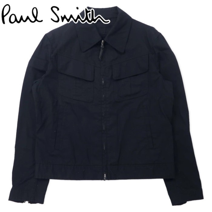 PS Paul Smith ダブルジップ ジャケット L ブラック コットン 日本製 | Vintage.City 古着屋、古着コーデ情報を発信