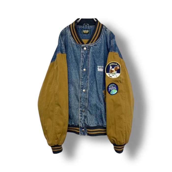 “DowElanco” Denim Stadium Jacket | Vintage.City 古着屋、古着コーデ情報を発信