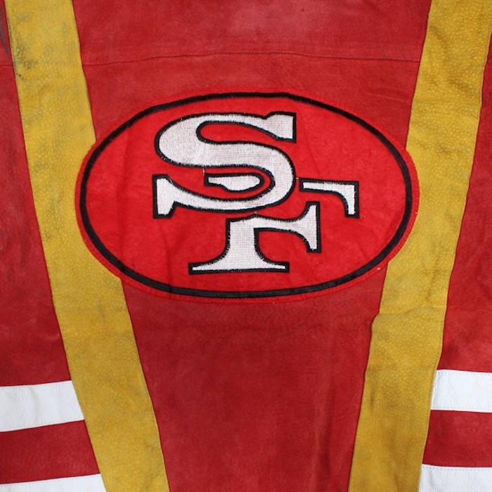 NFL San Francisco 49ers Suede Leather Varsity Jacket | Vintage.City 古着屋、古着コーデ情報を発信