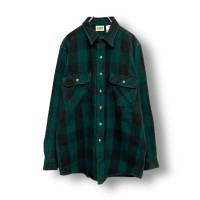 90's “FIVE BROTHER” L/S Buffalo Plaid Heavy Flannel Shirt | Vintage.City 빈티지숍, 빈티지 코디 정보