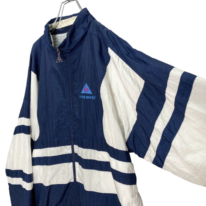 80-90s le coq sportif zip-up multicolored nylon jacket | Vintage.City 古着屋、古着コーデ情報を発信