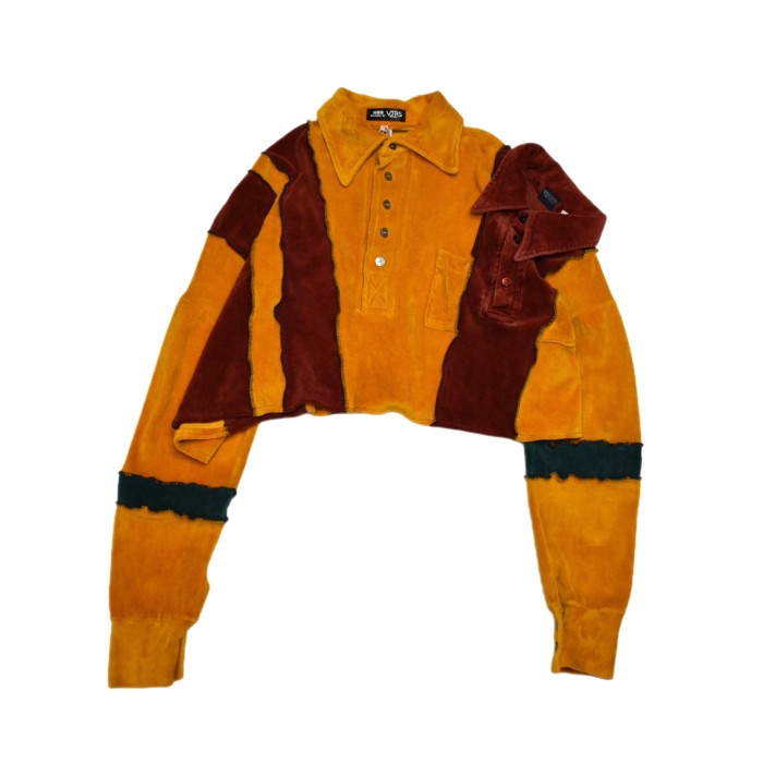 VERS Remake Short Length Docking Velour L/S Shirt | Vintage.City 古着屋、古着コーデ情報を発信