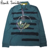 Paul Smith オープンカラー 長袖 ポロシャツ M グリーン コットン フラワープリント 日本製 | Vintage.City 古着屋、古着コーデ情報を発信