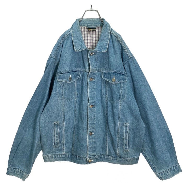 90s FITZGERALDS CASINO logo embossed denim jacket | Vintage.City 古着屋、古着コーデ情報を発信