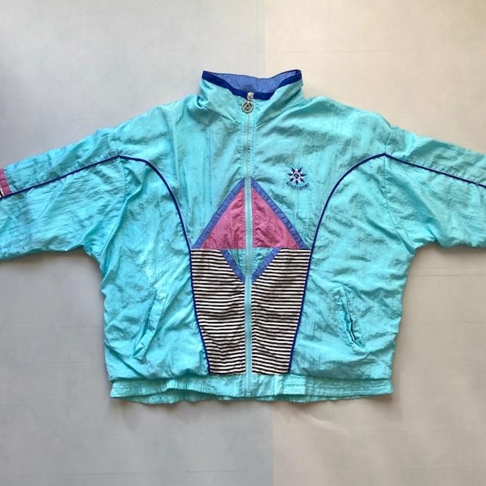 ADOLFO SPORT | sky blue nylon jacket | Vintage.City 古着屋、古着コーデ情報を発信