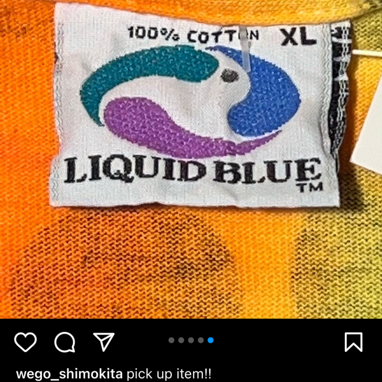LIQUID BLUE T-shirt USA製 シングルステッチ リキッドブルー