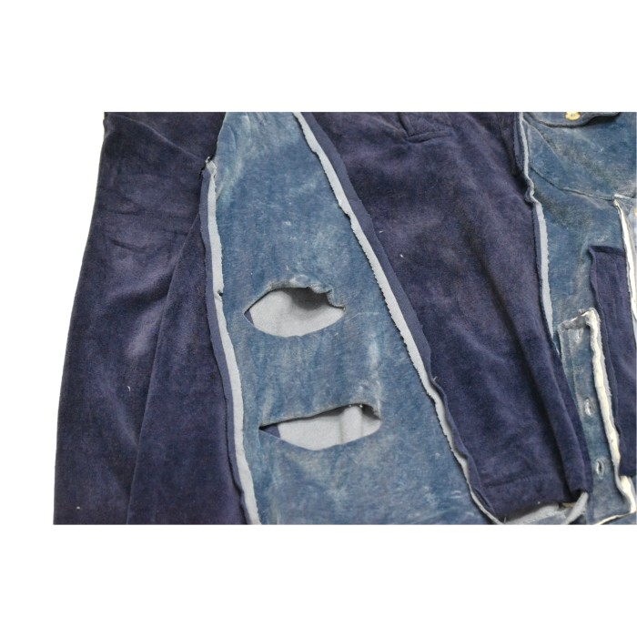 VERS Remake Destroyed Velour L/S Shirt | Vintage.City 古着屋、古着コーデ情報を発信