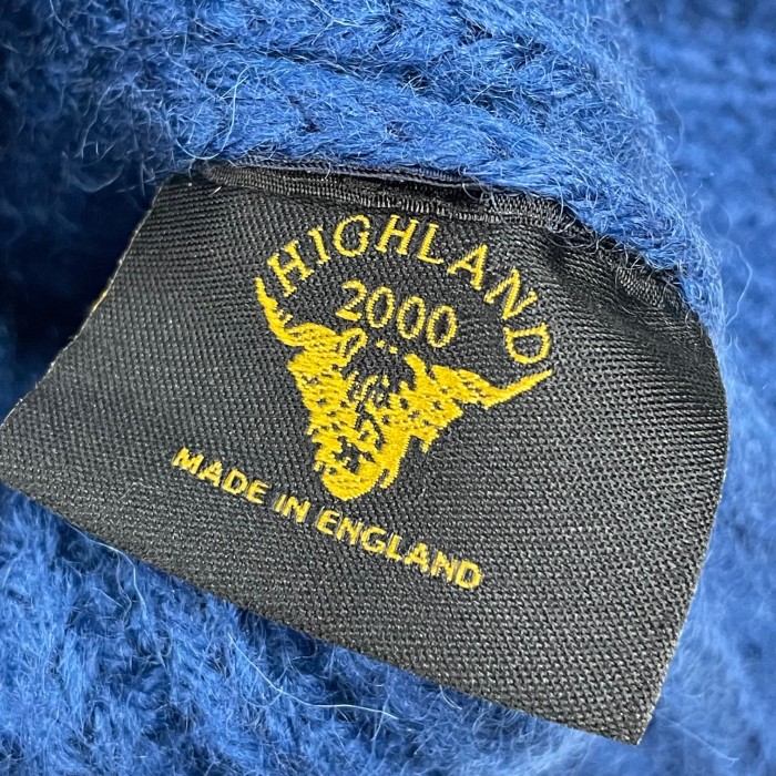 MADE IN ENGLAND製 HIGHLAND2000 BRITISH WOOL ニット帽 ブルー Fサイズ | Vintage.City 빈티지숍, 빈티지 코디 정보