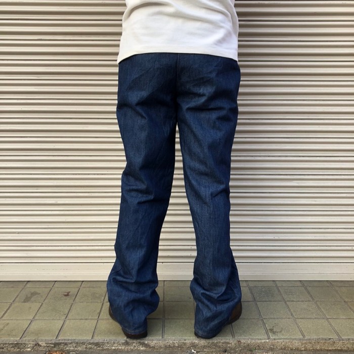 濃紺 70s sears JTF Jeans That Fit デニム ベイカー パンツ 真っ紺