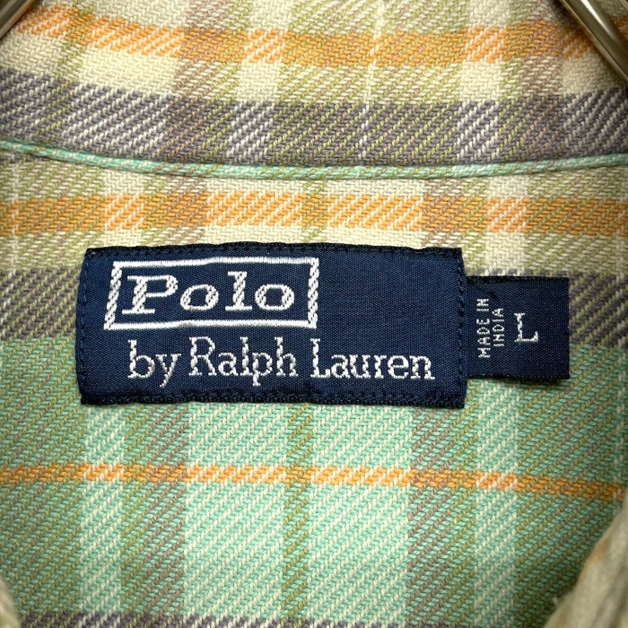 “Polo by Ralph Lauren” L/S Bleach × Print Heavy Flannel Shirt | Vintage.City 古着屋、古着コーデ情報を発信