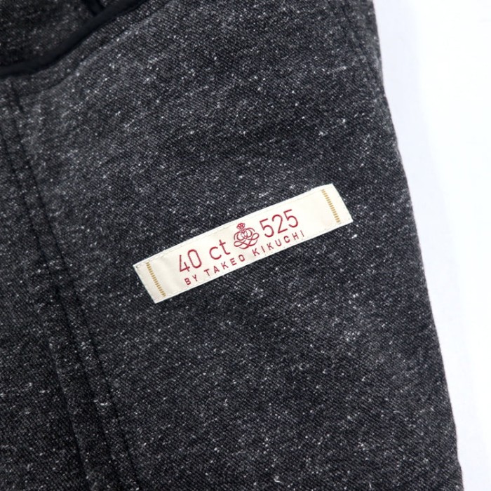 40ct & 525 BY TAKEO KIKUCHI デニム テーラードジャケット 2 ブラック コットン ストレッチ 日本製 | Vintage.City 古着屋、古着コーデ情報を発信