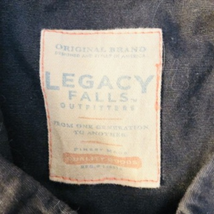 レガシーフォールズ　LEGACY FALLS LEGACY L 本革レザー　スウェード使い　ボタンダウンシャツ　ハンティングシャツ　サファリシャツ　ブラック×ブラウン | Vintage.City 古着屋、古着コーデ情報を発信