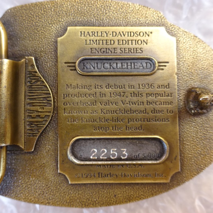 1994年 5000個限定 ハーレーダビッドソン バックル ナックルヘッド 9801 | Vintage.City 빈티지숍, 빈티지 코디 정보