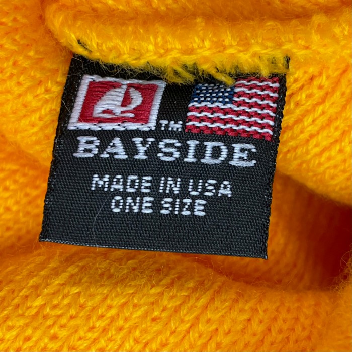 MADE IN USA製 BAYSIDE アクリルニット帽 イエロー Fサイズ | Vintage.City 古着屋、古着コーデ情報を発信
