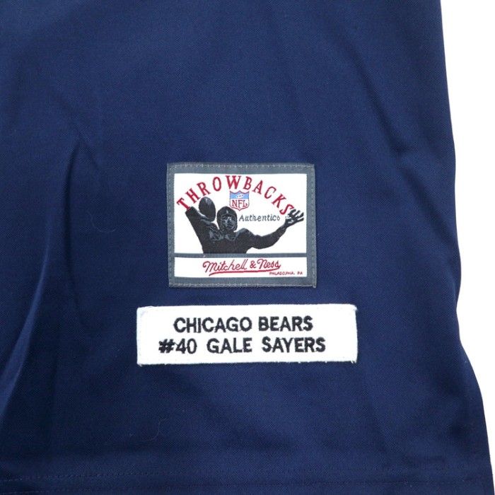 mitchell & ness ゲームシャツ 52 ネイビー ポリエステル NFL CHICAGO BEARS ナンバリング SAYERS ビッグサイズ | Vintage.City 古着屋、古着コーデ情報を発信
